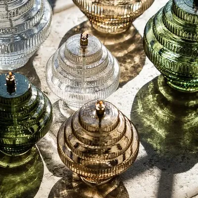 Decorative objects - Twin champagne oil lamp - PERI LIVING