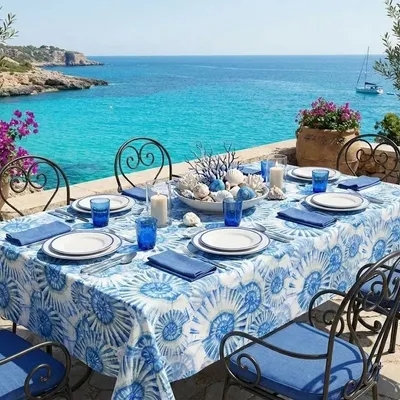 Linge de table textile - PASELLA 1972: shells 044 - PASELLA 1972 JOYFUL TABLECLOTH