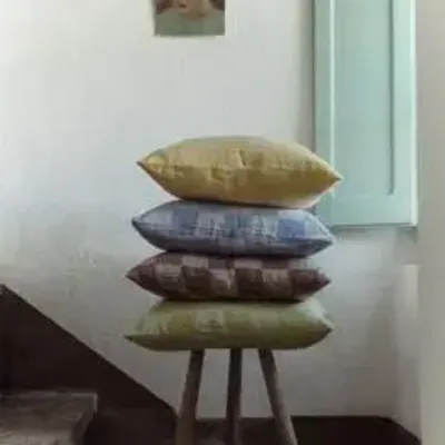 Coussins textile - Coussins en lin à carreaux V.VM - V.VM ITALY