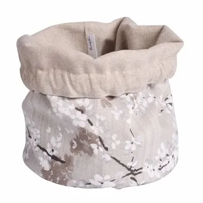 Food storage - Toile de Jouy Blue & Stripes Bread Bag – Double-Sided Design - ROSEBERRY HOME