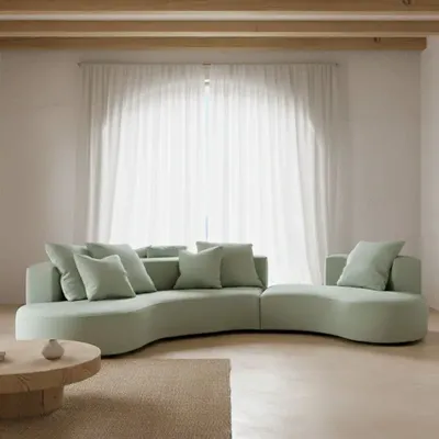 Sofas for hospitalities & contracts - Lab Organic Unique|Double sided curved sofa, 100% custom made - CREARTE COLLECTIONS