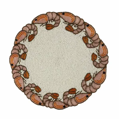 Table mat - Round placemat prawns - CHEHOMA