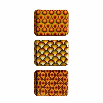Plats et saladiers - S/3 petits plateaux Groovy - CHEHOMA