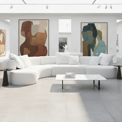 Sofas for hospitalities & contracts - Lab Organic Gamma|Double sided curved sofa, 100% custom made - CREARTE COLLECTIONS