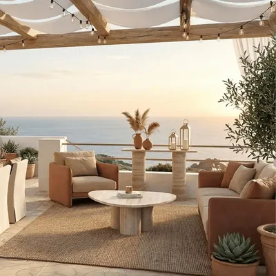 Tables de jardin - Rivage - Tables basses - Travertin Classique - 100X100X40 cm - STONE VALLEY