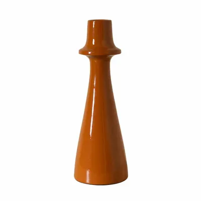 Candlesticks and candle holders - Lacquered orange candlestick - CHEHOMA