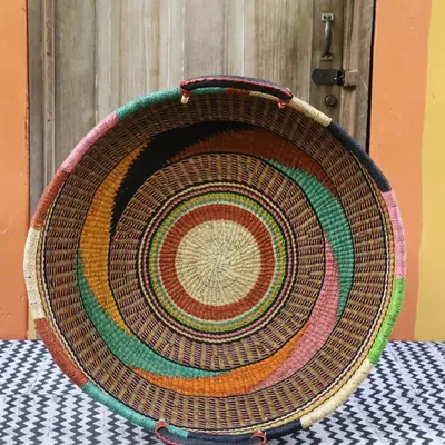 Plateaux - Woven Tray Wall Décor by Mmabillah Nsohbillah - THE BABA TREE BASKET COMPANY
