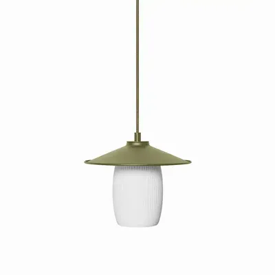 Hanging lights - JINGU A olive ceiling pendant lamp - UPPER HALF