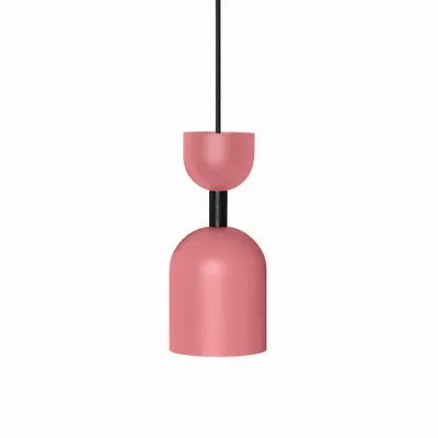 Hanging lights - SUPURU pink ceiling pendant lamp with black tube - UPPER HALF