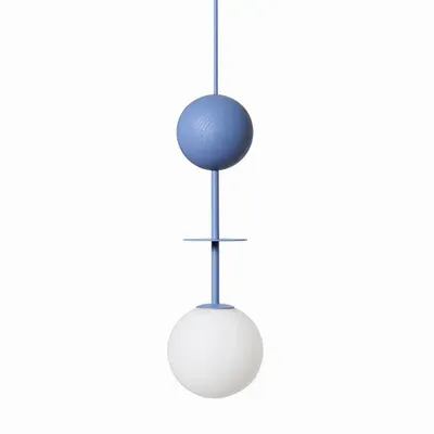 Hanging lights - OIO A blue ceiling pendant lamp - UPPER HALF