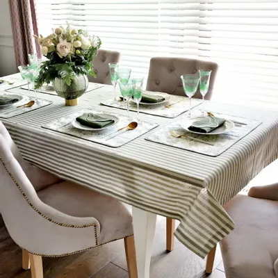 Table linen - Dandy Green Tablecloth – Coordinated Textile Collection - ROSEBERRY HOME