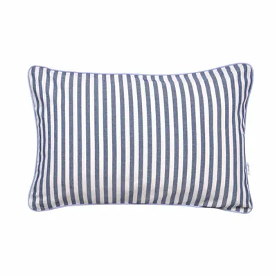 Coussins textile - Housse de coussin décorative Dandy Blue à rayures – Collection textile - ROSEBERRY HOME