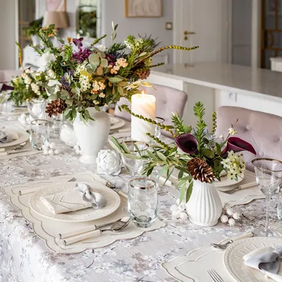 Table cloths - Twigs Cotton Tablecloth – Coordinated Textile Collection - ROSEBERRY HOME