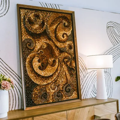 Pièces uniques - Oeuvre murale en plumes - MÉRI-LI