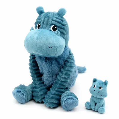 Gifts - Plush Hippopotamus mom-baby Les Ptipotos - LES DEGLINGOS