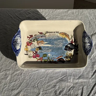 Platter and bowls - Baked Fish Recipe Rectangular Dish 7x38x25 - OFFICE OBJETS