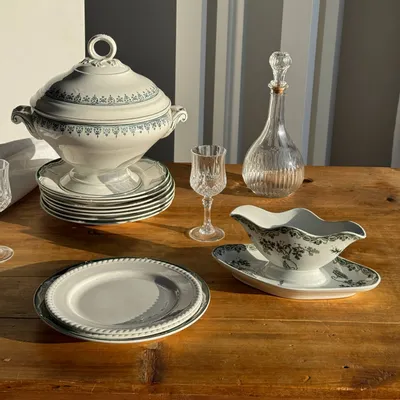 Platter and bowls - Saint Amand Hamage Modern Style Green Raviary Saucier - OFFICE OBJETS