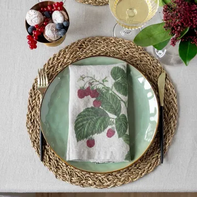 Formal plates - BERRIES │ 100% Linen Napkins - LINOROOM 100% LINEN TEXTILES