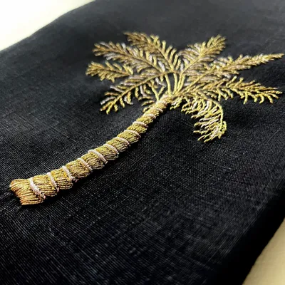 Bed linens - GOLD and SILVER hand embroidery - LINHO DO CASTELO - LIN DE CHATEAU