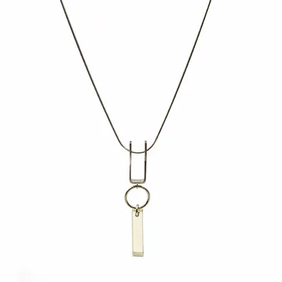 Jewelry - LINE NECKLACE Silver/Silver - TELLMEE