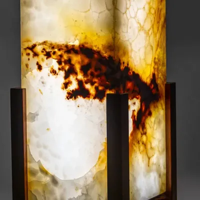 Table lamps - Aegean Ivory Column - MAISON AETHERION