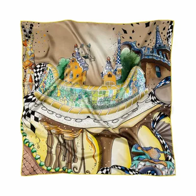 Scarves - Spanish Reverie Silk Scarf - UN POCO