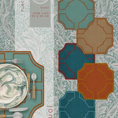 Décorations pour tables de Noël - Sets de table lin Scuol - LA CUCA