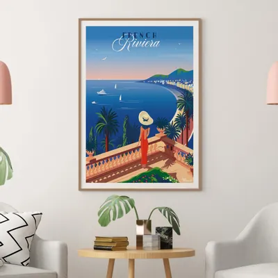 Poster - FRENCH RIVIERA\" The Balcony\ "” poster - MARCEL TRAVEL POSTERS