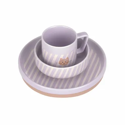 Children's mealtime - LÄSSIG porcelain dish set Tiny Team - LASSIG GMBH