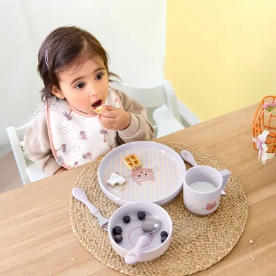 Children's mealtime - LÄSSIG porcelain dish set Tiny Team - LASSIG GMBH