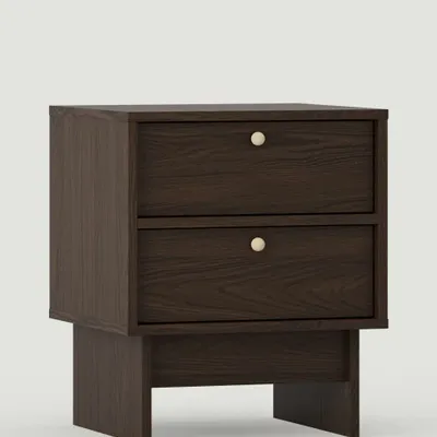 Night tables - JAPANDI Style Bedside Table KABE SNK02 - UPPER HALF