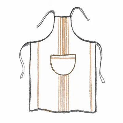 Linge d'office - Tablier à col en V - ML FABRICS