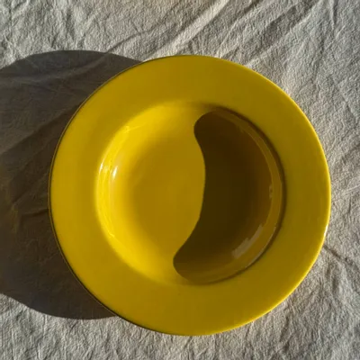 Assiettes au quotidien - Lot de 6 assiettes jaunes creuses vintage D22,5 H3,5 - OFFICE OBJETS