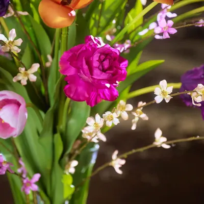 Décorations florales - Mélange de fleurs printanières artificielles - SILK-KA BV