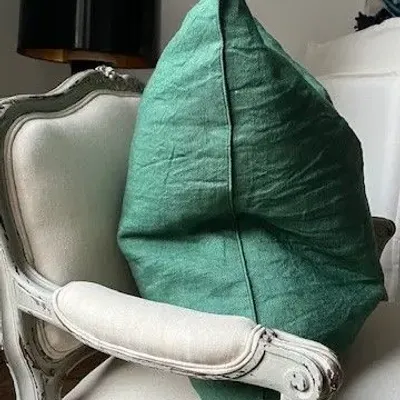 Fabric cushions - AWESOME HOME – Coussin lin brut lavé teinté 3 COLORIS - AWESOME HOME