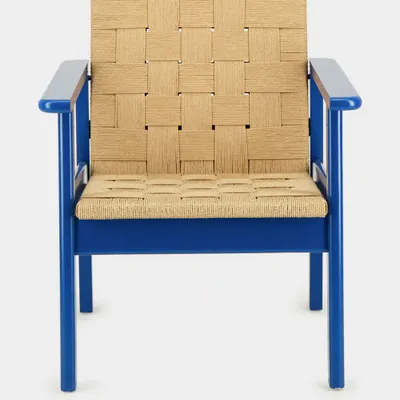 Armchairs - Medeiros Blue Beech Wood Armchair - HOUSE OF CAPRICORN