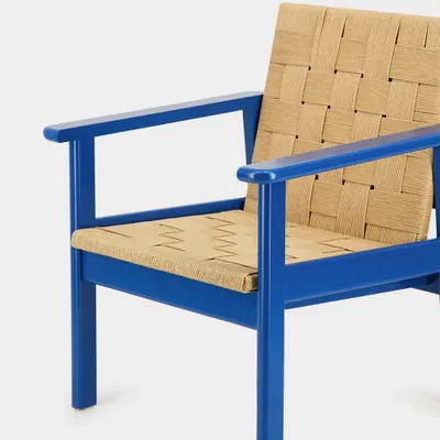 Armchairs - Medeiros Blue Beech Wood Armchair - HOUSE OF CAPRICORN
