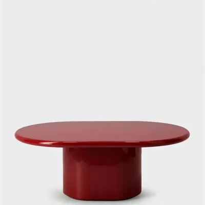 Coffee tables - Amendoeira Red Lacquered Wood Coffee Table - HOUSE OF CAPRICORN