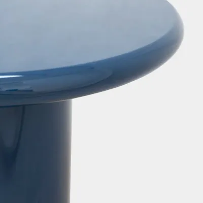 Autres tables  - Amendoeira Petrol Blue Lacquered Wood Side Table - HOUSE OF CAPRICORN