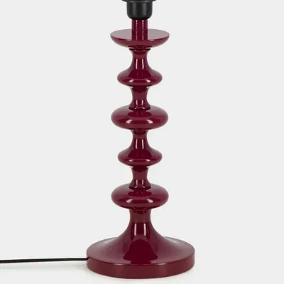 Desk lamps - Freixo Bordeaux Wood Lamp Base - HOUSE OF CAPRICORN