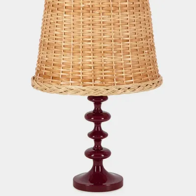 Desk lamps - Freixo Bordeaux Wood Lamp Base - HOUSE OF CAPRICORN