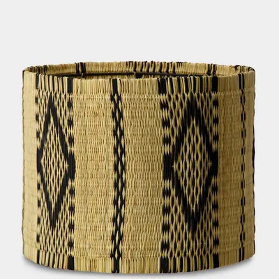 Objets de décoration - Handmade Coruche Natural and Black Reed Medium Lampshade - HOUSE OF CAPRICORN