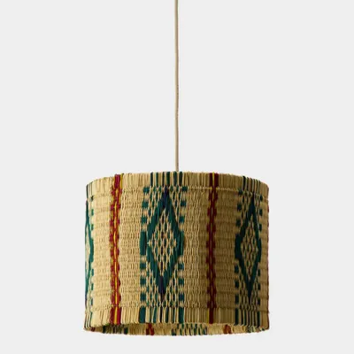 Plafonniers - Handmade Coruche Natural and Multicolour Reed Ceiling Lamp - HOUSE OF CAPRICORN