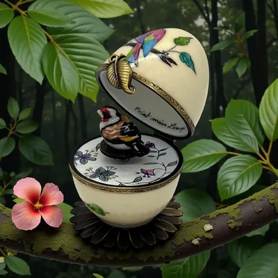 Objets déco enfant - Boites à musique en porcelaine de Limoges décorées à la main - FANEX FRANCE ATELIERS