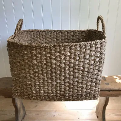 Paniers - Panier rectangulaire en tissu Chatai - MAISON BENGAL