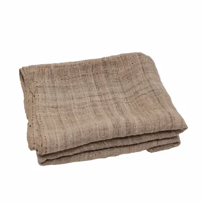 Objets de décoration - Plaid frangé CHALK 120x200cm - BED AND PHILOSOPHY