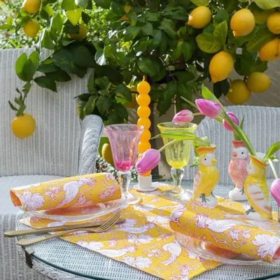 Napkins - YELLOW PARAKEET - FRANÇOISE PAVIOT