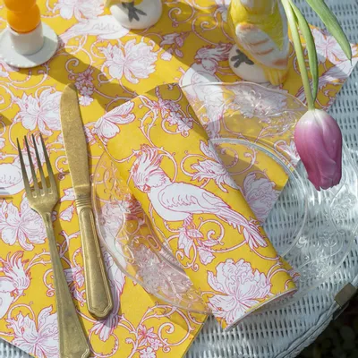 Napkins - YELLOW PARAKEET - FRANÇOISE PAVIOT