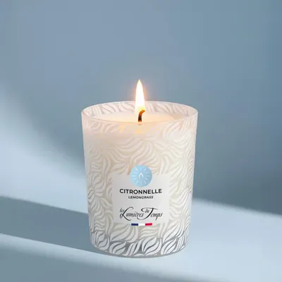 Candles - Vegetable Candle 180 g Lemongrass - LES LUMIERES DU TEMPS