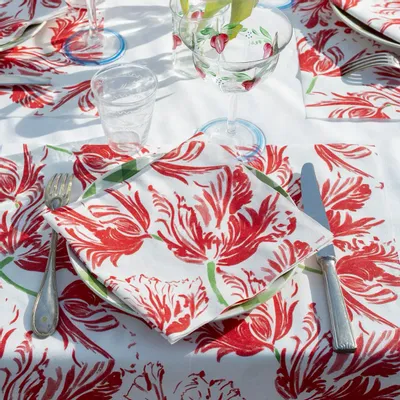 Napkins - RED TULIP - FRANÇOISE PAVIOT